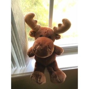 Harry & David Stuffed Animal Moose with Backpack Plush 14"